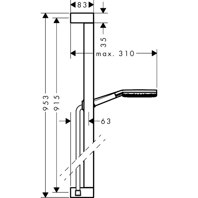 24601XXX Raindance Alive Select S Shower set 125 3jet EcoSmart with shower bar Unica E Puro