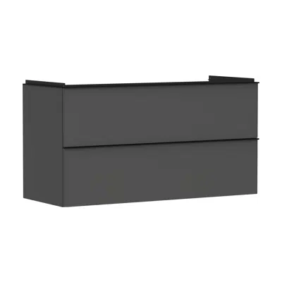 kép a termékről - Xelu Q Vanity unit Diamond Matt Grey 1180/475 with 2 drawers for washbasin