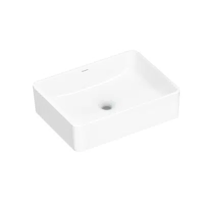 LakeShore Q Wash bowl 500/380 without tap hole and overflow, SmartClean için görüntü