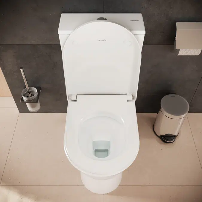 60135XXX EluPura Original S Floorstanding WC close coupled 640 back to wall with horizontal/vertical outlet rimless AquaChannel Flush