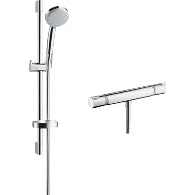 Image for Croma 100 Shower system for exposed installation Vario EcoSmart with Ecostat Comfort thermostat and shower bar 65 cm Nordic-DZR