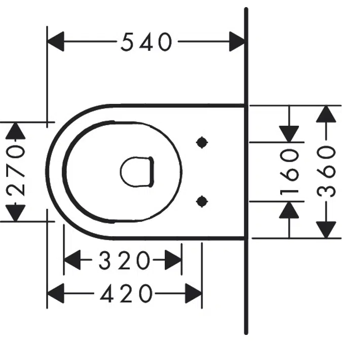 60106XXX GladeLake S Wall hung WC 540 rimless