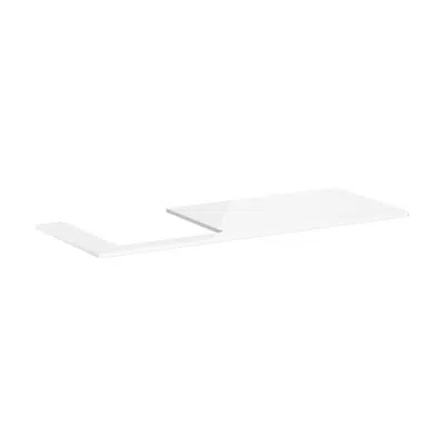 bild för Xelu Q Console 1360/550 with cutout left for countertop basin ground 500/480