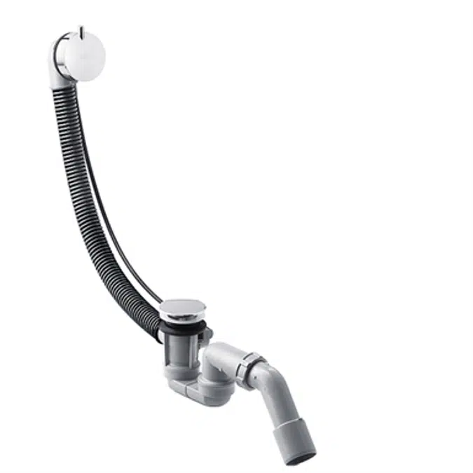 Flexaplus S Complete set waste and overflow set for standard bath tubs