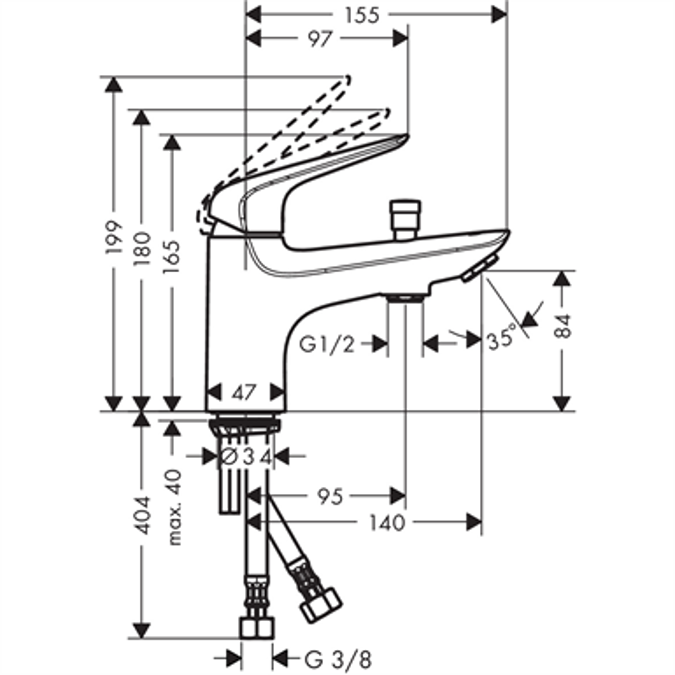 BIM objects Free download! Novus Single lever bath and shower mixer