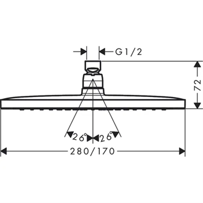 Croma E Overhead shower 280 1jet