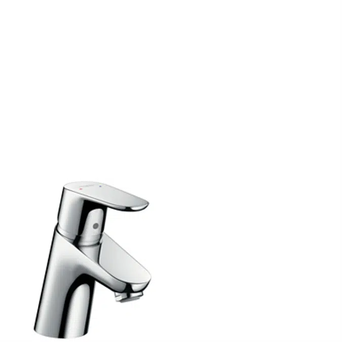 Focus Single lever basin mixer 70 with push-open waste set