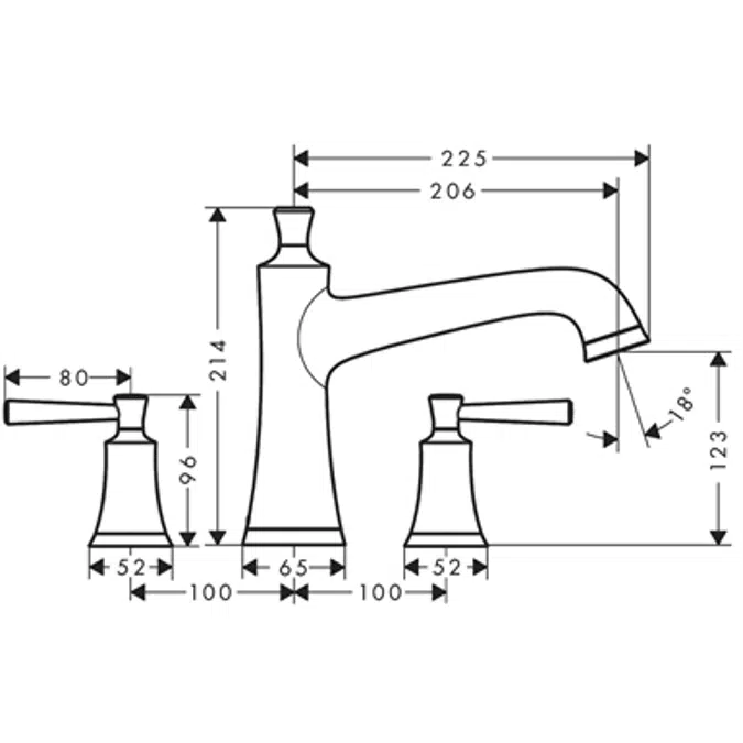 04776830 Joleena 3-Hole Roman Tub Set Trim