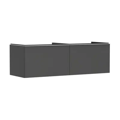 Image for Xelu Q Vanity unit Diamond Matt Grey 1560/550 with 2 drawers for consoles with countertop basin ground
