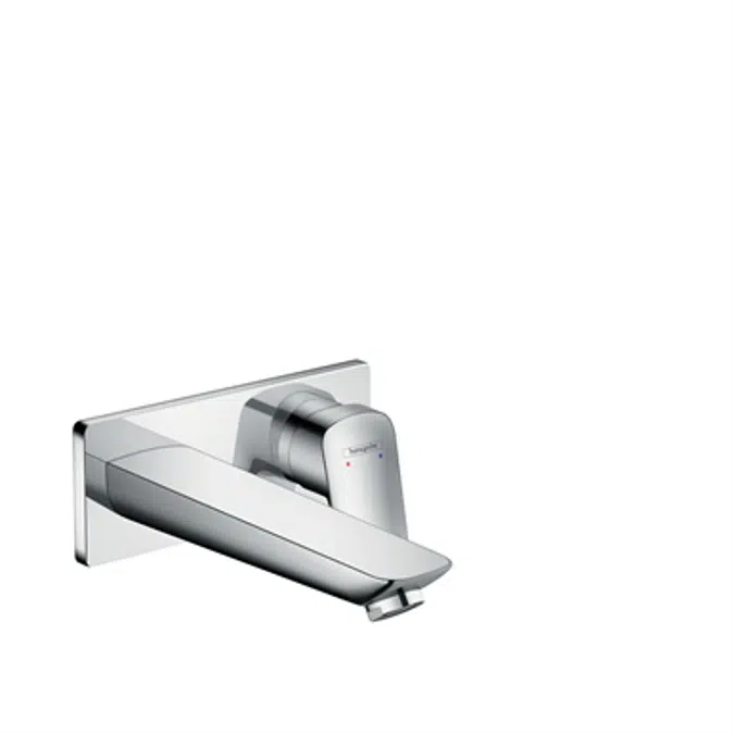 Logis Single lever basin mixer for concealed installation wall-mounted with spout 19.5 cm