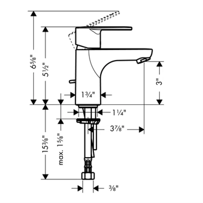 Talis E² Single lever basin mixer 80 with pop-up waste set