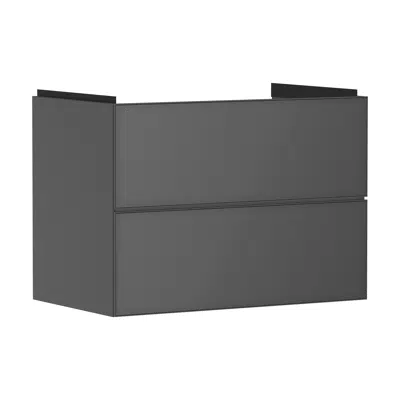 afbeelding voor Xevolos E Vanity unit Slate Matt Grey 780/475 with 2 drawers for washbasin