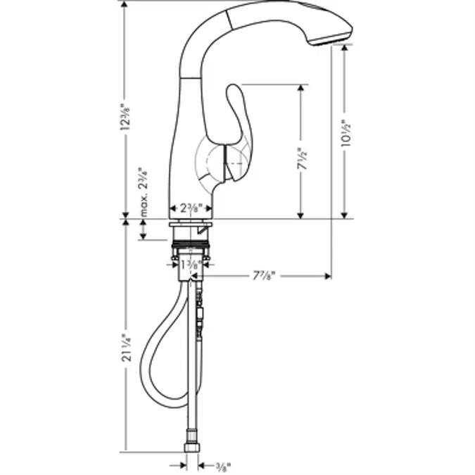 Allegro E Single lever kitchen mixer 270 with pull-out spray 04067000