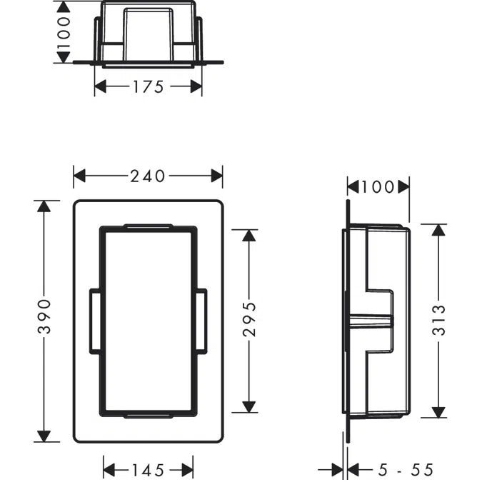 XtraStoris Minimalistic Wall niche with open frame 30 x 15 x 10 cm