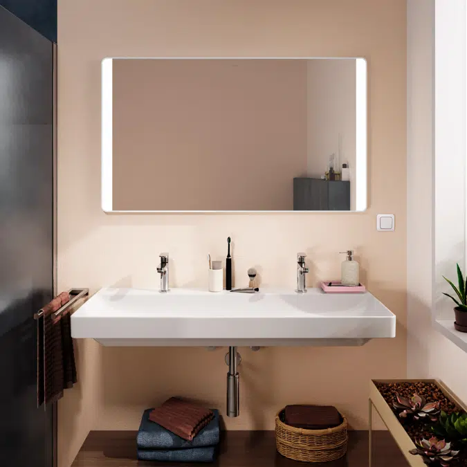 54965XXX Xarita Lite Q Mirror with lateral LED lights 1200/30 for wall switch
