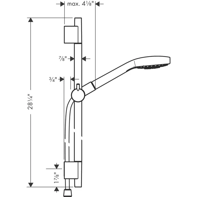 BIM objects Free download! Croma Select S Shower set 110 3jet 2.5 GPM