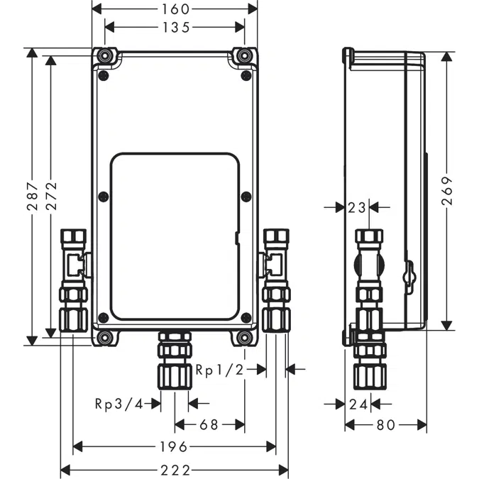BIM objects - Free download! RainButton iBox Control | BIMobject