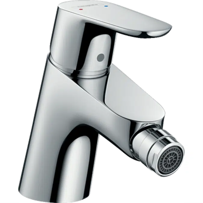 Focus Single lever bidet mixer with pop-up waste set