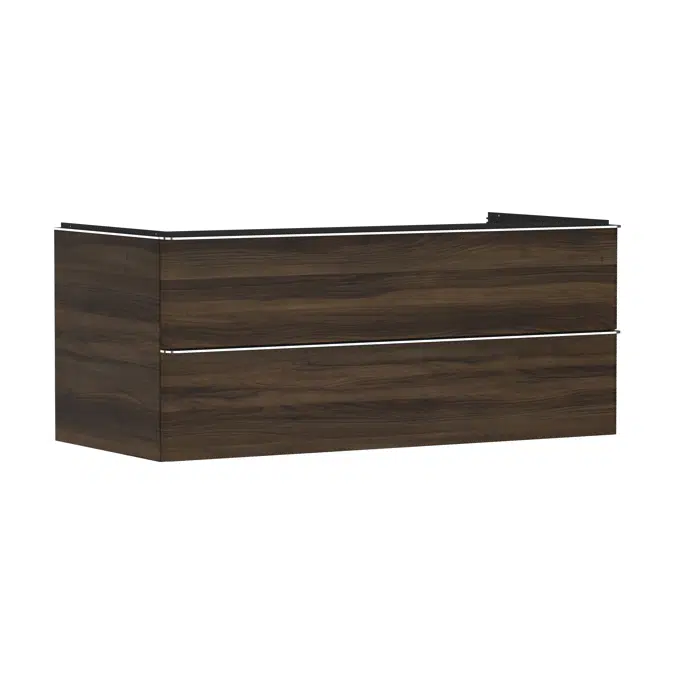 Xelu Q Vanity unit Dark Walnut 1180/550 with 2 drawers for consoles with bowl