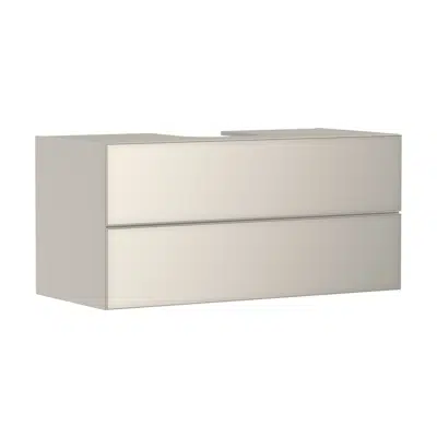 kép a termékről - 54194XXX Xevolos E Vanity unit Sand Matt Beige 1180/550 with 2 drawers for console with cutout middle