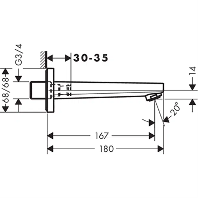 Metropol Bath spout