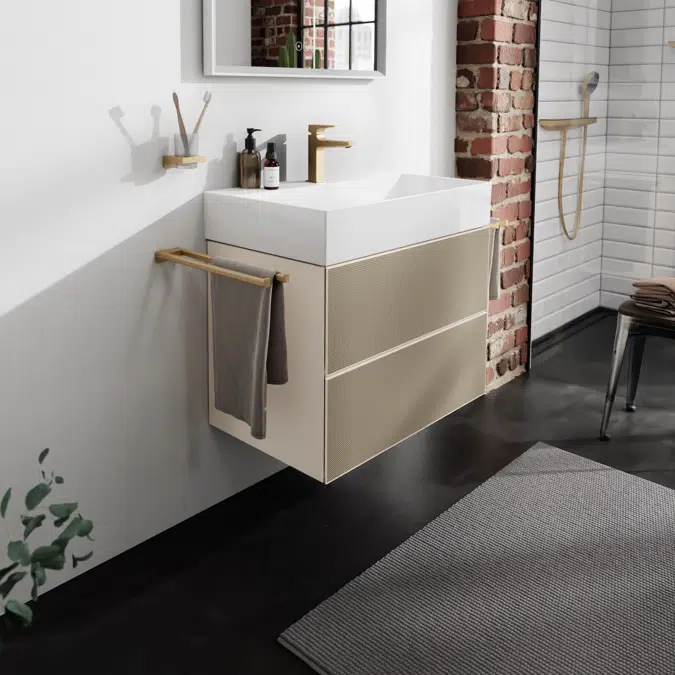 54179XXX Xevolos E Vanity unit Sand Matt Beige 780/475 with 2 drawers for washbasin