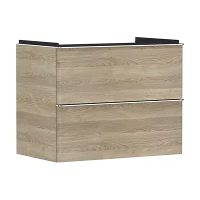 Xelu Q Vanity unit Natural Oak 780/475 with 2 drawers for washbasin 이미지