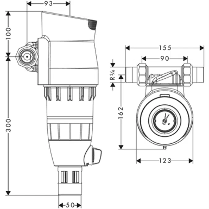 hansgrohe POE BWF 82-S20 backwash filter