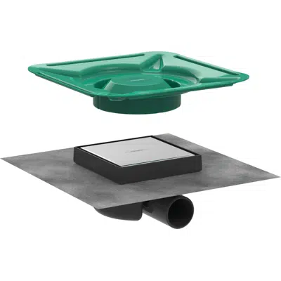 Image for RainDrain Spot Point drain 15 x 15 cm grate tileable rear cover