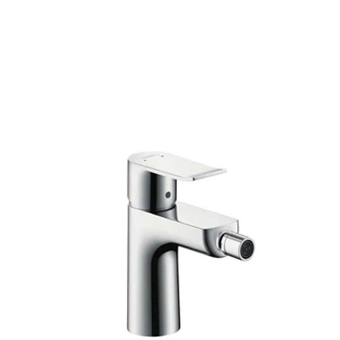 Metris Single lever bidet mixer with pop-up waste set