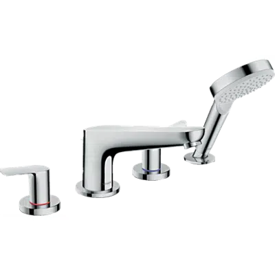画像 Logis E 4-hole rim mounted bath mixer