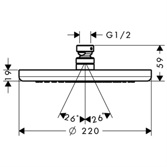 Croma Overhead shower 220 1jet