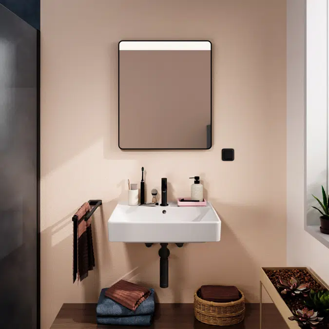 54957XXX Xarita Lite Q Mirror with horizontal LED lights 600/30 for wall switch