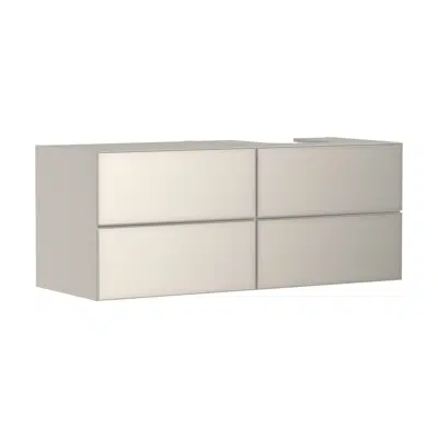 Immagine per 54240XXX Xevolos E Vanity unit Sand Matt Beige 1370/550 with 4 drawers for console with cutout right