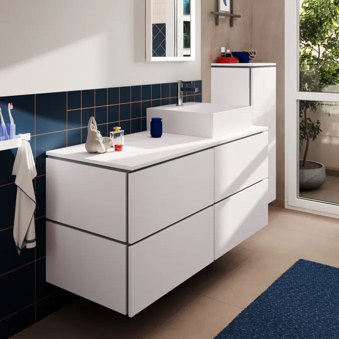 54305XXX Xilesa E Vanity unit 1375/550 with 4 drawers for console