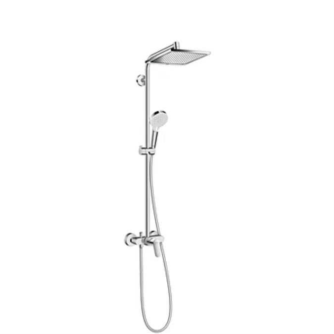 Crometta E Showerpipe 240 1jet with single lever mixer