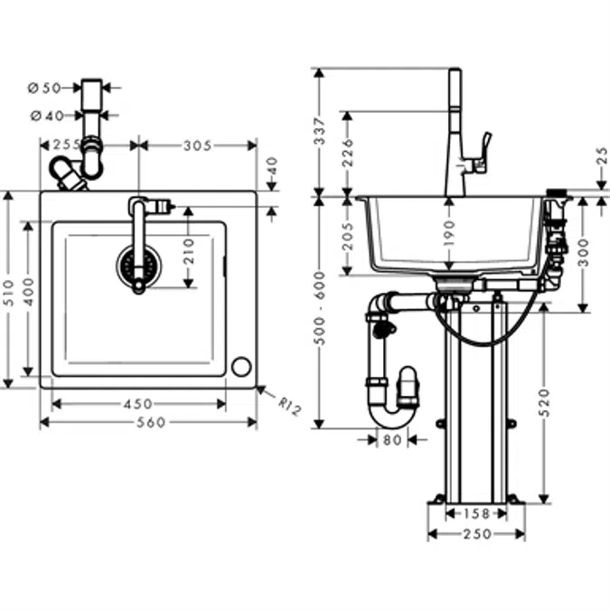 Sink combi 450 Select