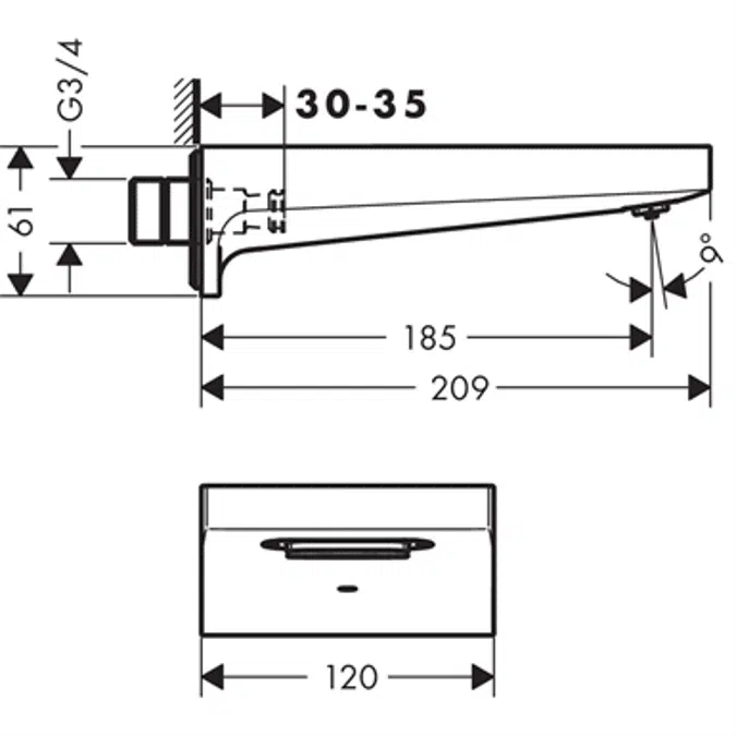 Metropol Bath spout
