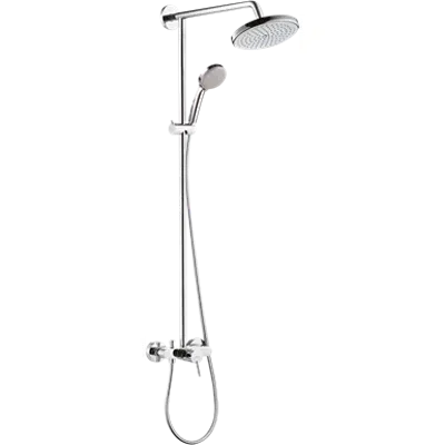 Croma Showerpipe 220 1jet EcoSmart 9 l/min with single lever mixer