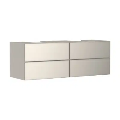 Image for 54200XXX Xevolos E Vanity unit Sand Matt Beige 1570/550 with 4 drawers for console with 2 cutouts