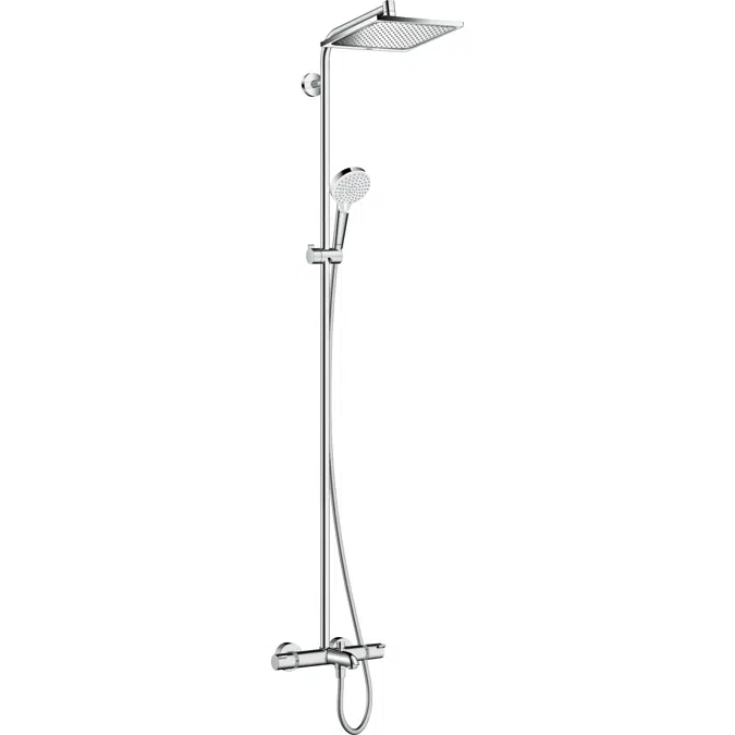 BIM objects - Free download! Crometta E Showerpipe 240 1jet with bath ...