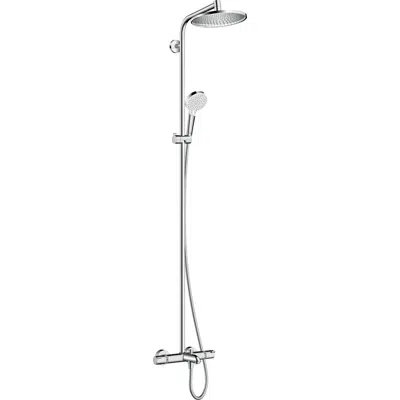 Crometta S Showerpipe 240 1jet with bath thermostat DZR