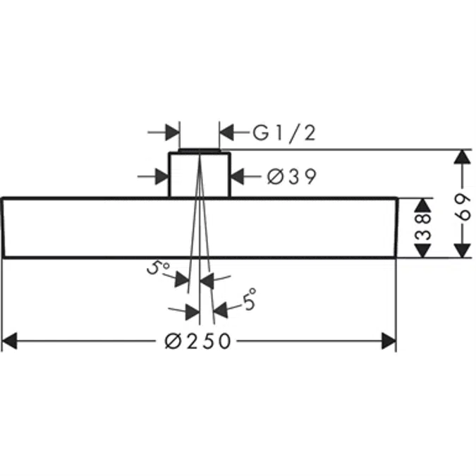 Rainfinity Overhead shower 250 1jet