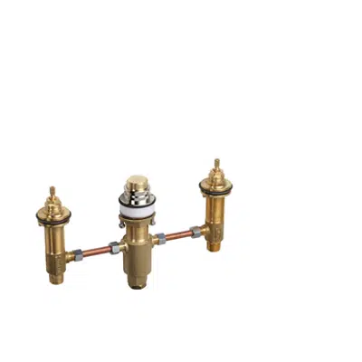 Image for Basic set for 3-hole rim mounted bath mixer