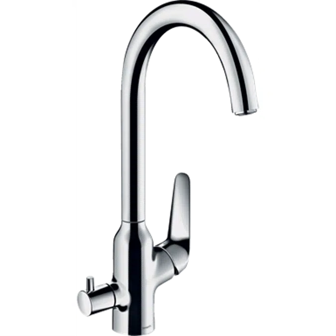 Single lever kitchen mixer with device shut-off valve