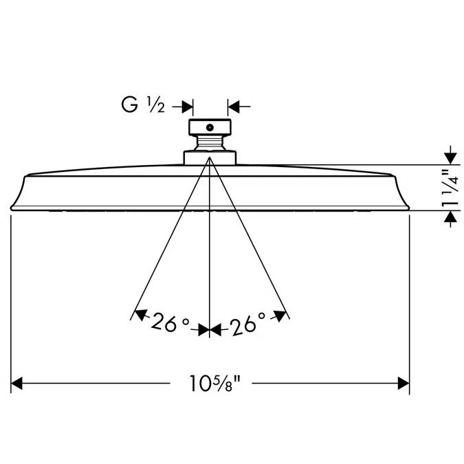 Raindance Classic Overhead shower 240 1jet PowderRain 2.5 GPM