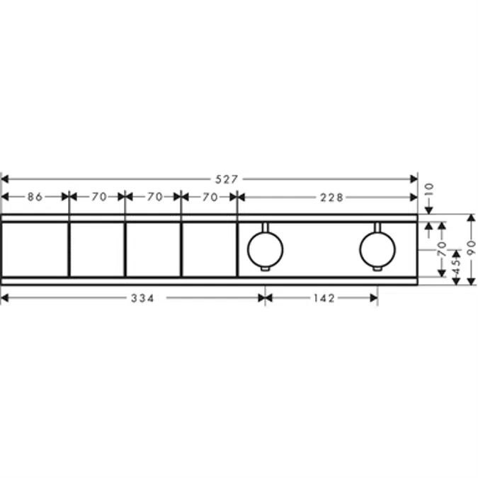 RainSelect Thermostat for concealed installation for 3 functions