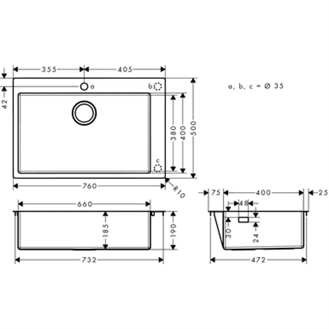 S711-F660 Einbauspüle 660 43302800