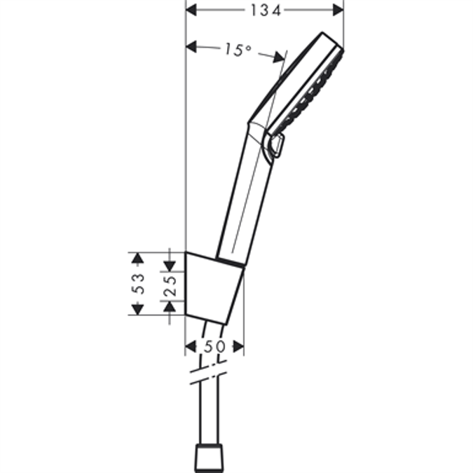 Crometta Shower holder set Vario with shower hose 125 cm 26691400