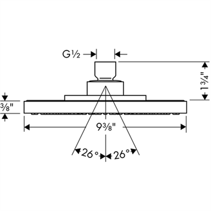 Raindance S Overhead shower 240 1jet 2.5 GPM